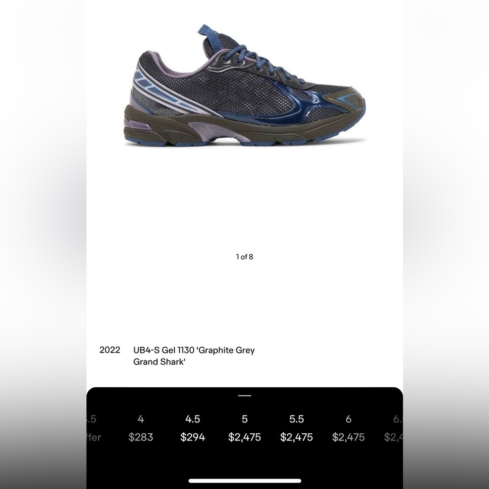 ASICS UB4-S GEL 1130 ‘graphite grey grand shark’